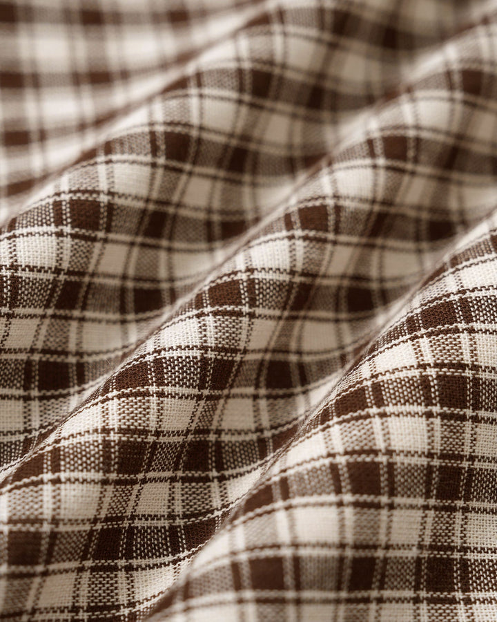 Brown Plaid A-Line Skirt