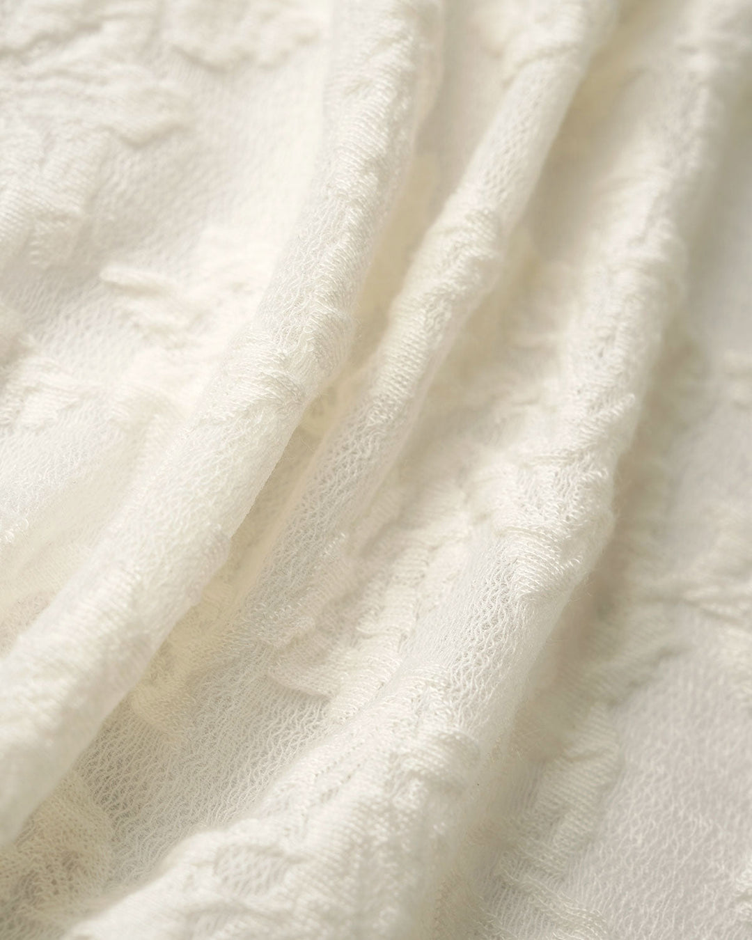 Beige Textured See Through Tee