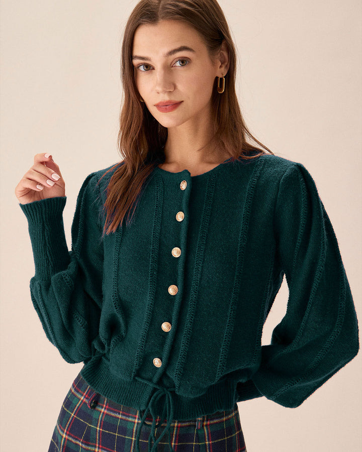 Green Lantern Sleeve Knit Cardigan