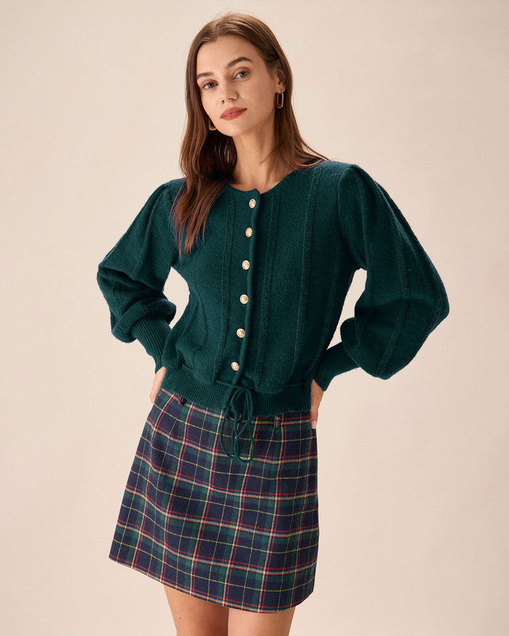 Green Lantern Sleeve Knit Cardigan