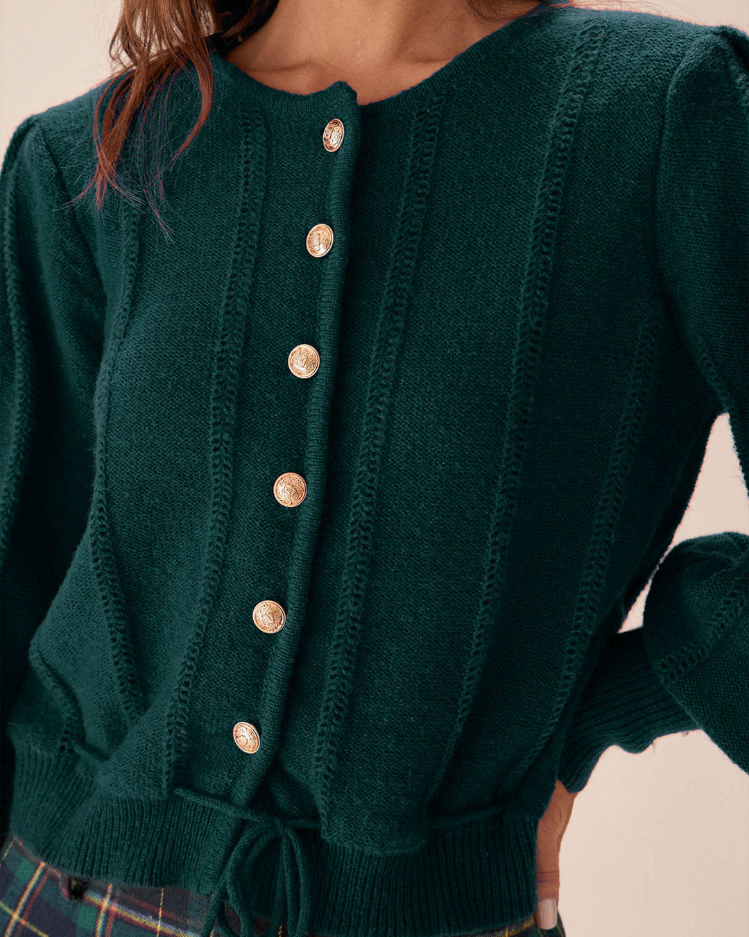 Green Lantern Sleeve Knit Cardigan