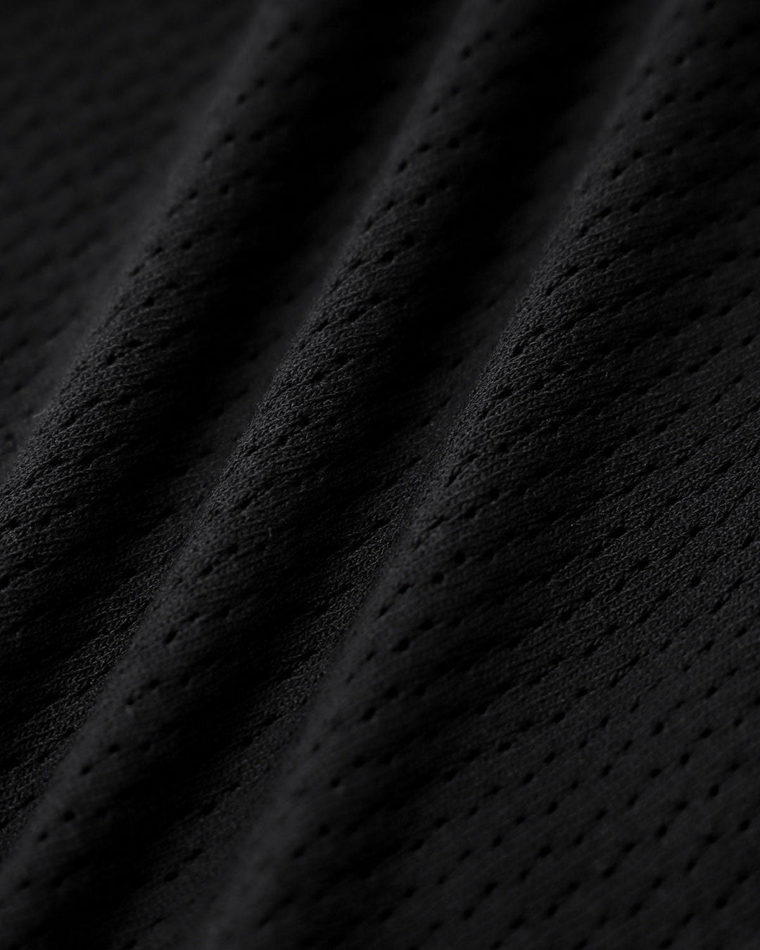 Black V Neck Button Pointelle Knit Tee