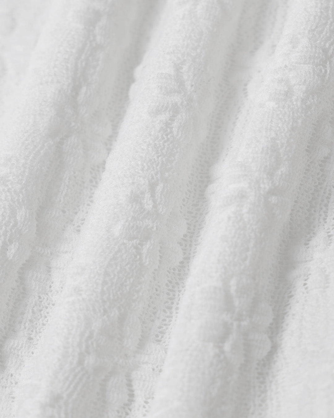 White Jacquard Mermaid Midi Skirt