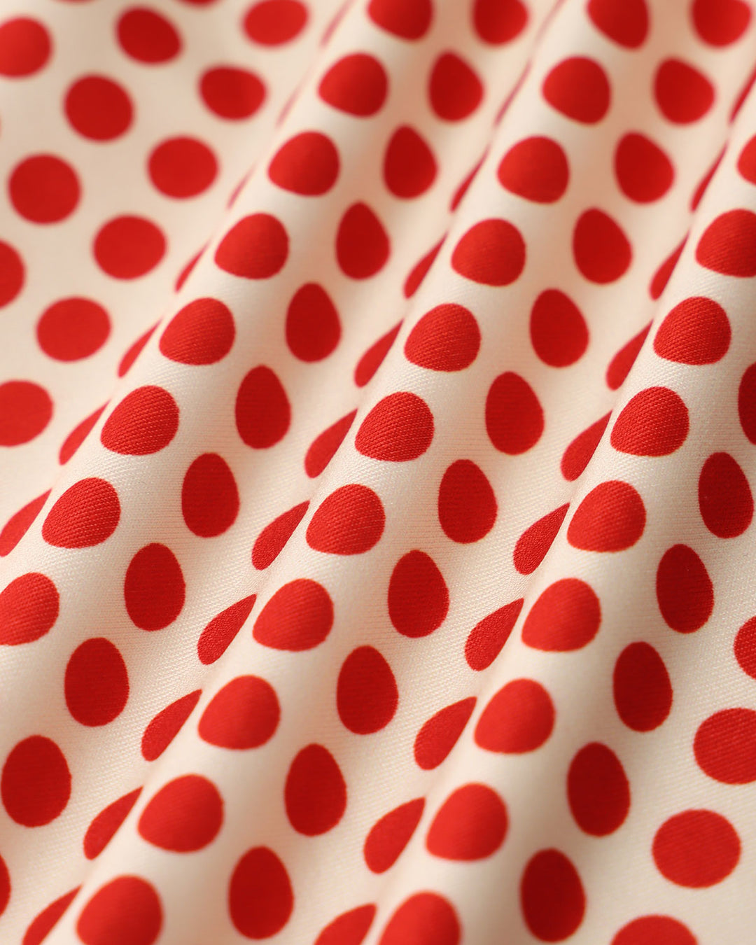 Red Polka Dot U-Neck Bell Sleeve Tee