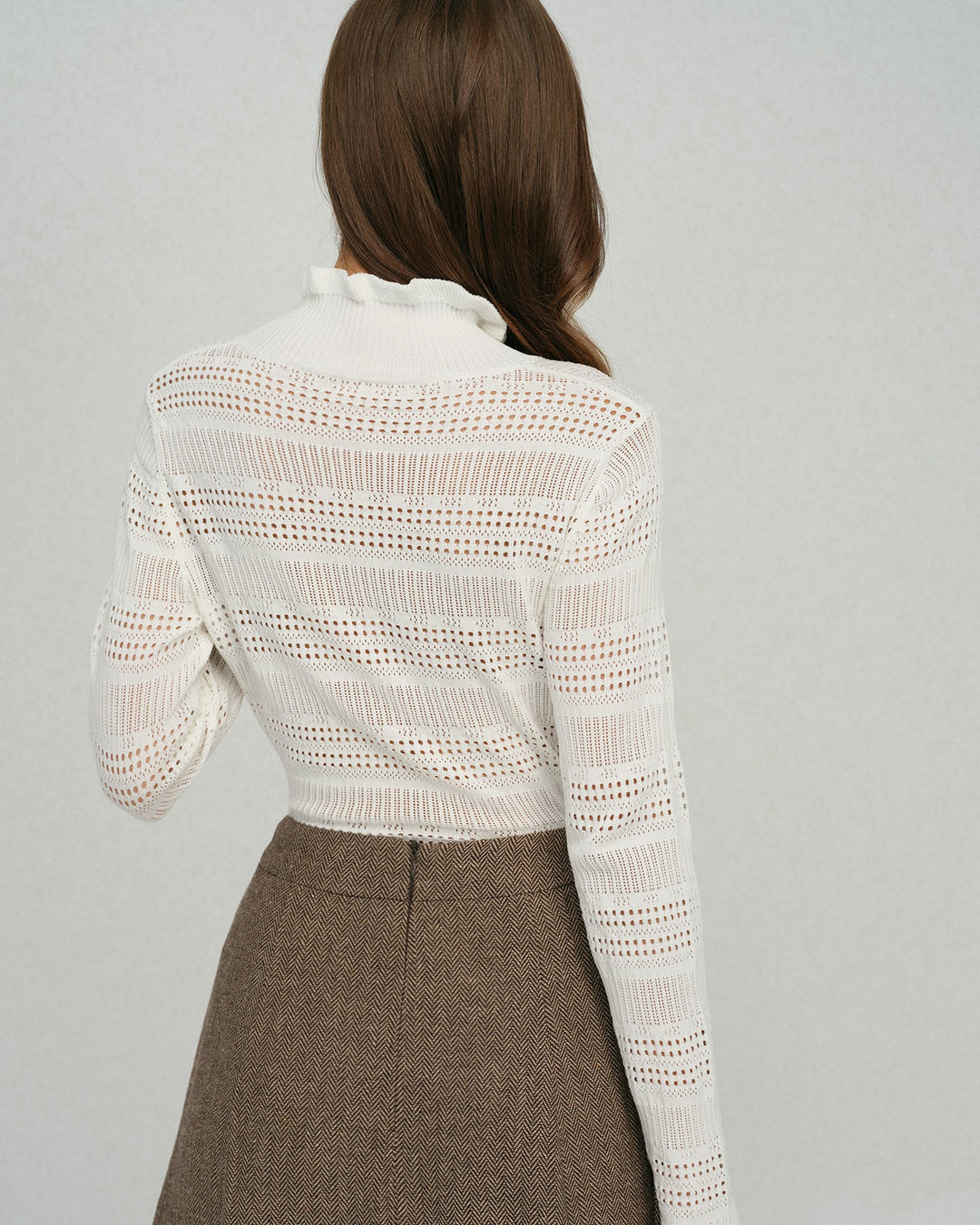 Beige Turtle Viscose Knit Tee