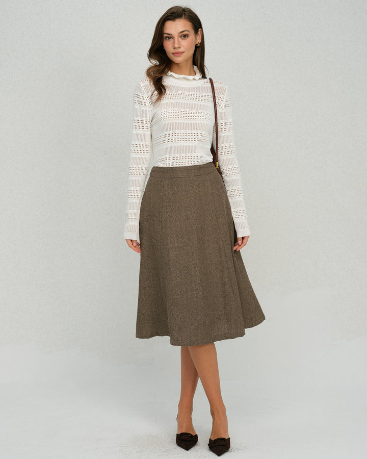 Beige Turtle Viscose Knit Tee