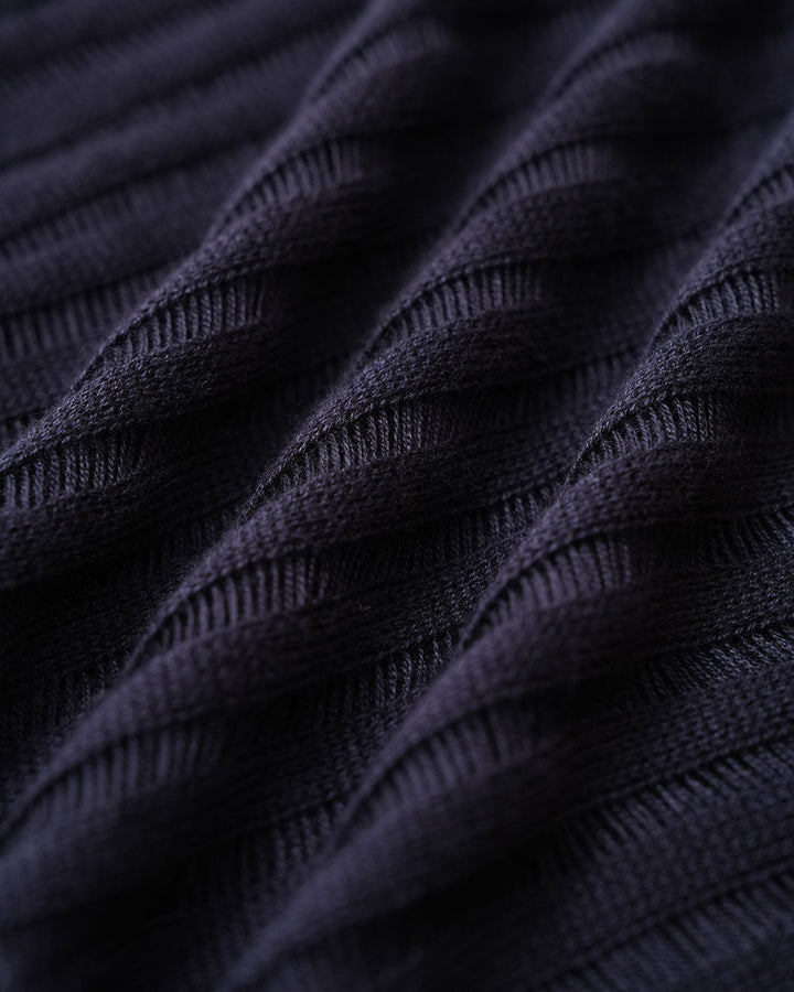 Navy Pullover Sweater Two-Piece Set