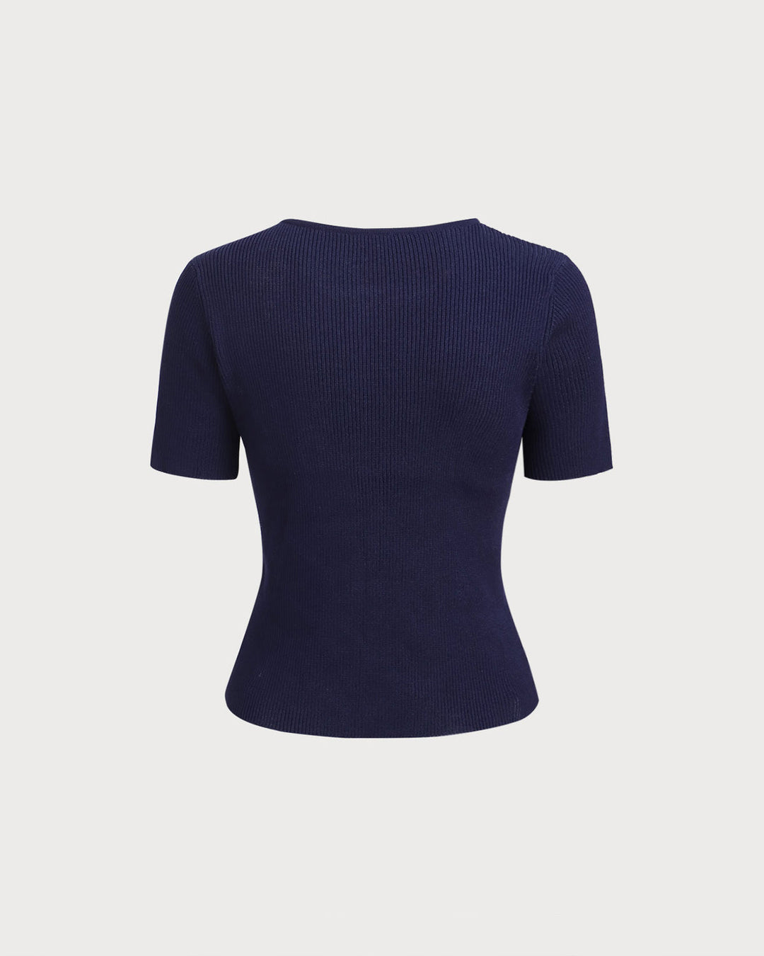 Blue Slim Knit Tee