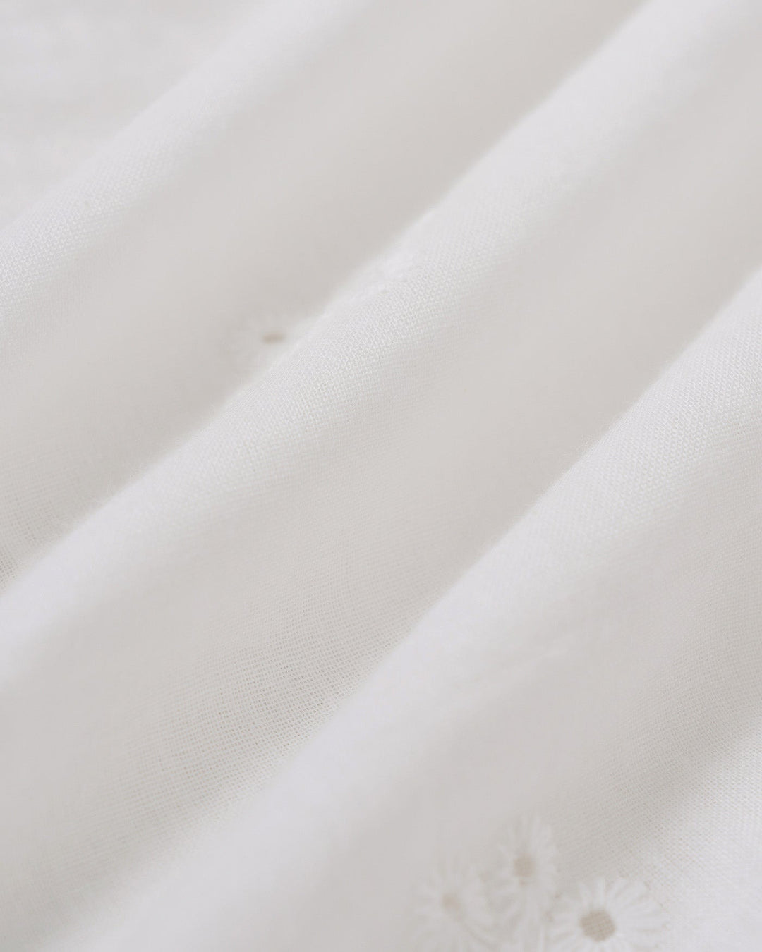 White Floral Textured Midi Skirt