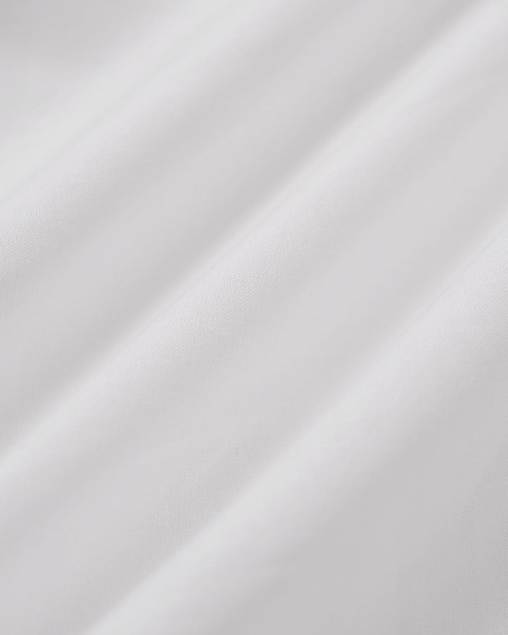 White V Neck Puffed Sleeve Tee