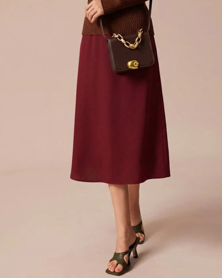 Red Mermaid Chiffon Skirt