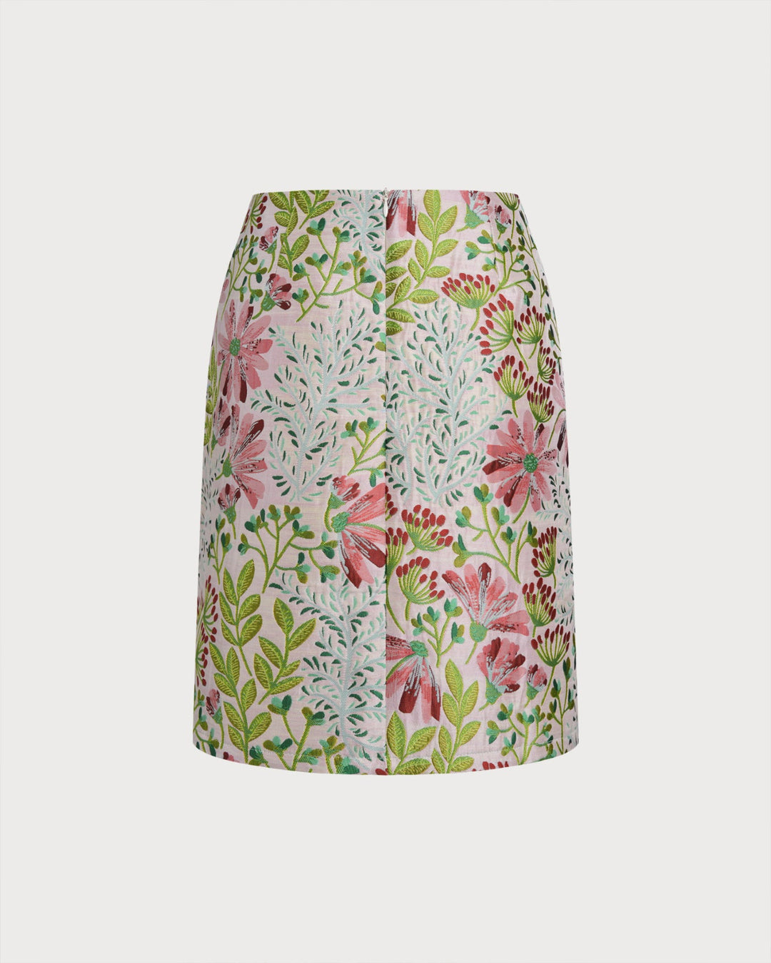 Floral Zipper Straight Skirt