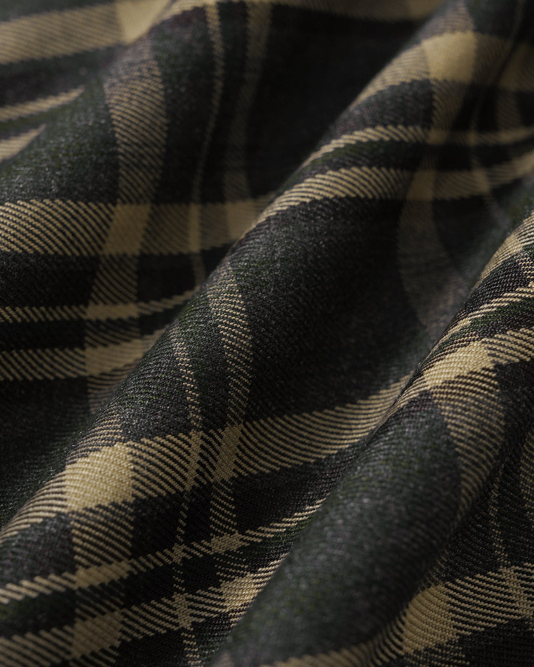 Brown Plaid A-Line Midi Skirt