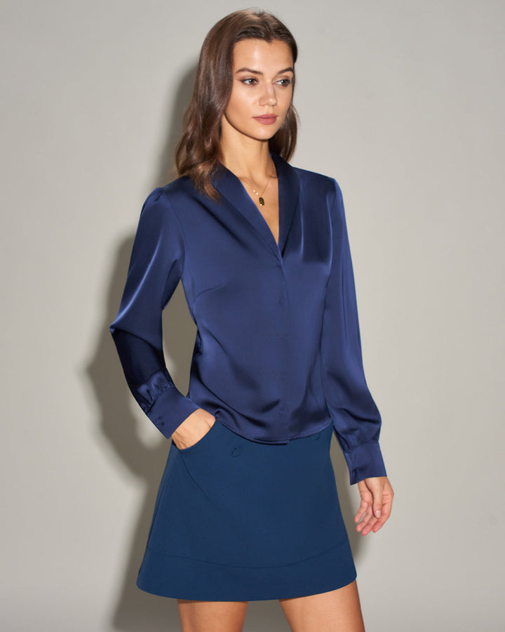 Navy Pocket Mini Skirt