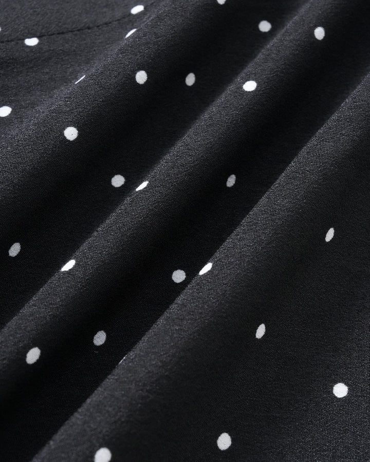 Black Polka Dot Midi Skirt