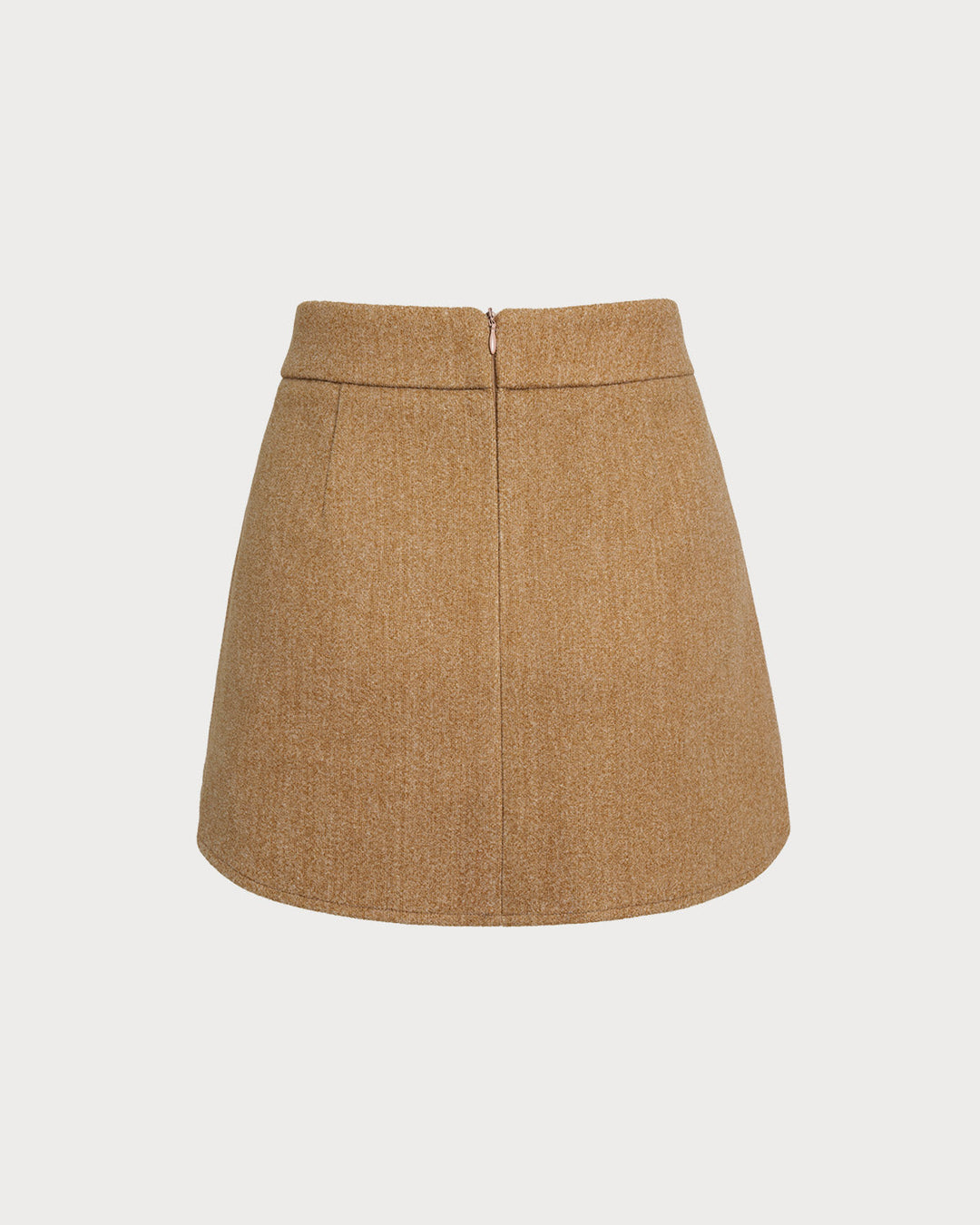 Caramel Natural Waisted A-Line Mini Skirt