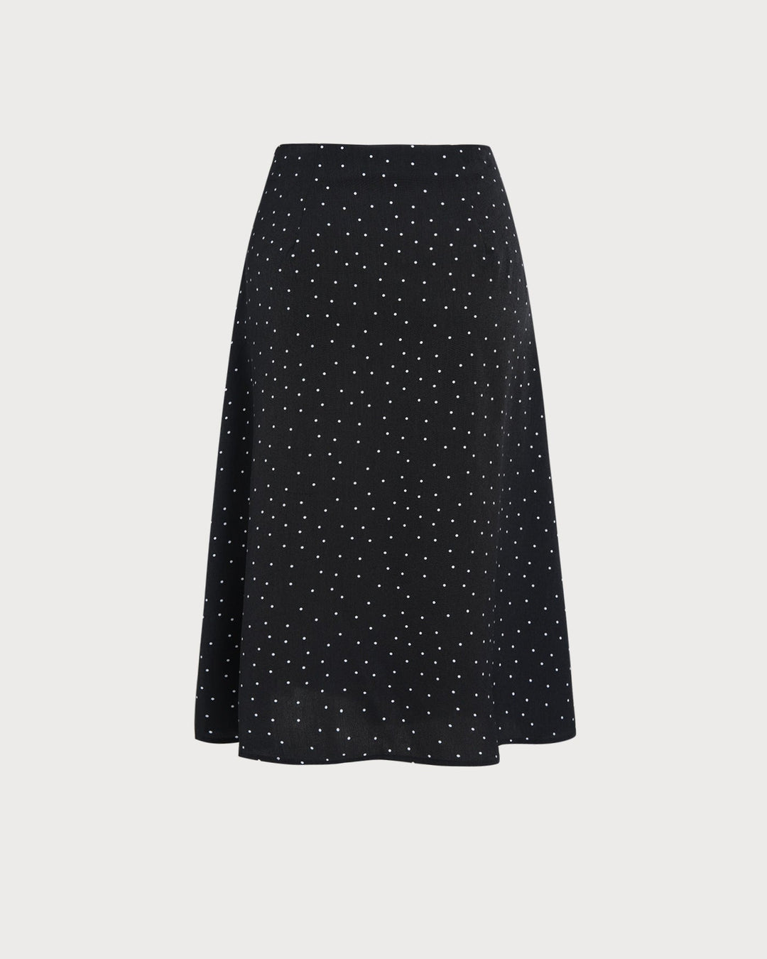 Black Polka Dot Midi Skirt