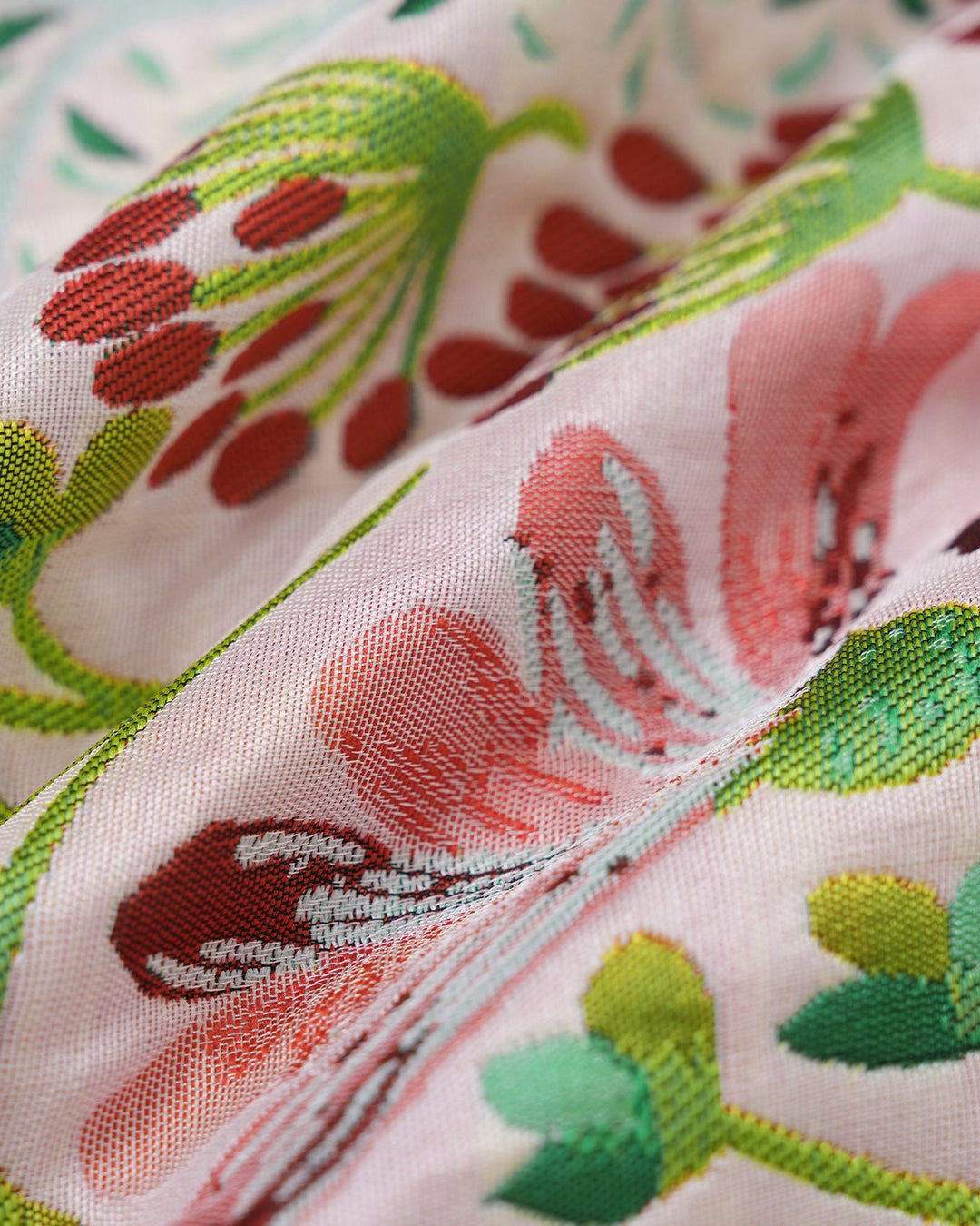 Floral Zipper Straight Skirt