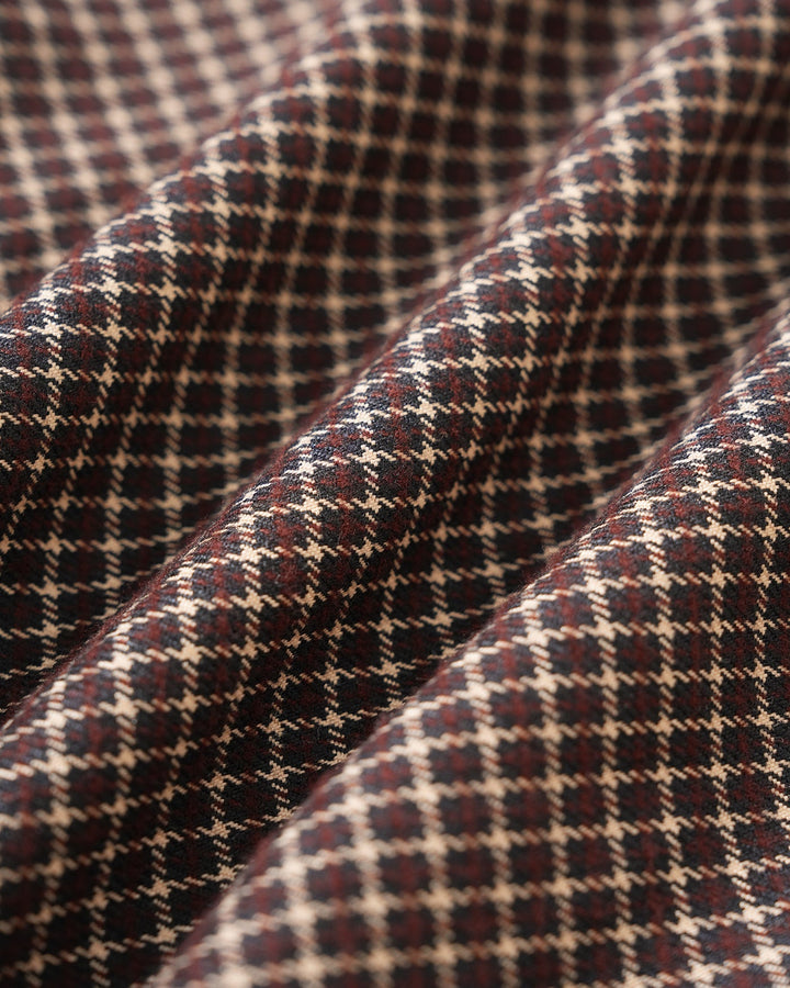 Coffee Plaid A-Line Mini Skirt