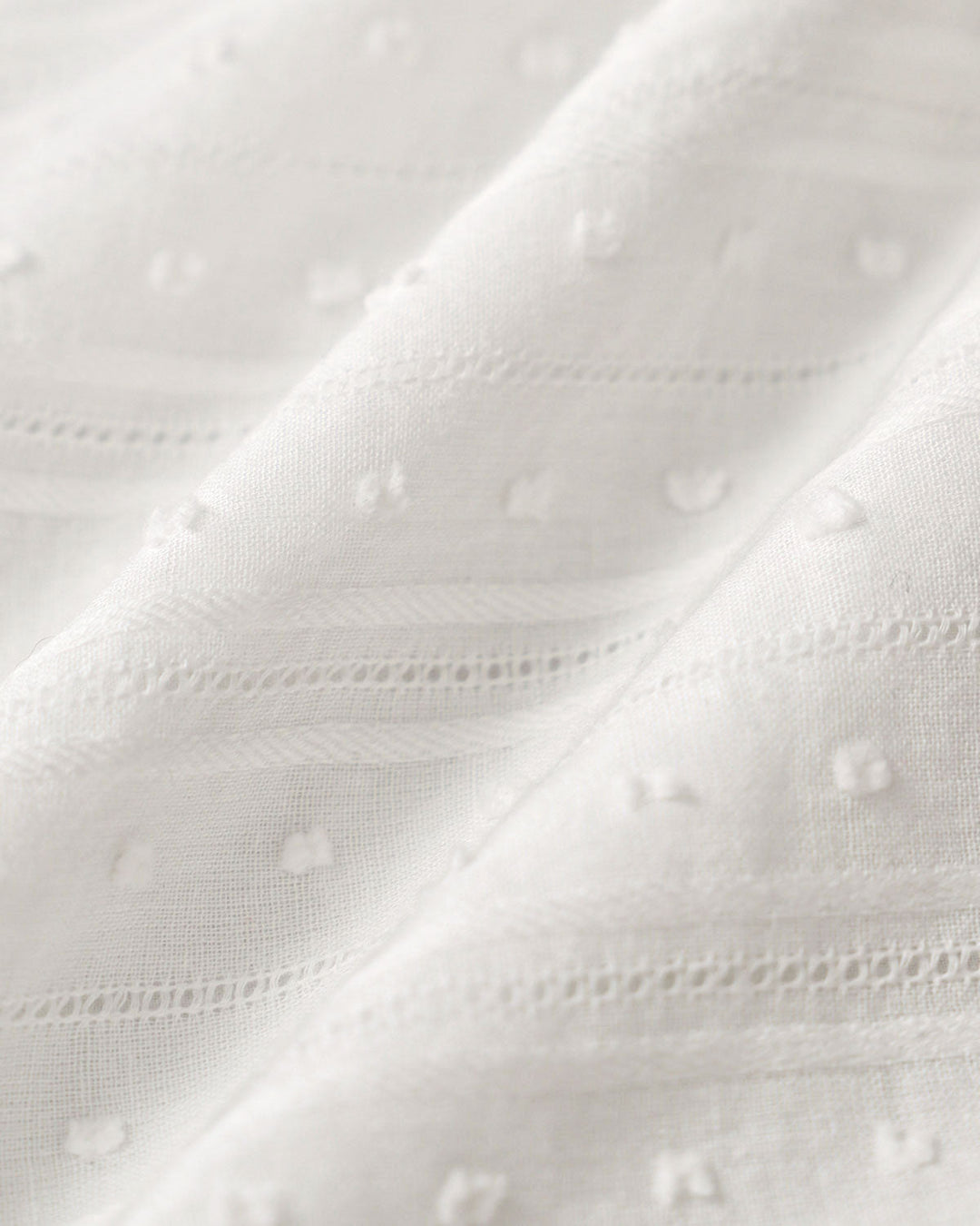 White Lace Puffed Sleeve Tee