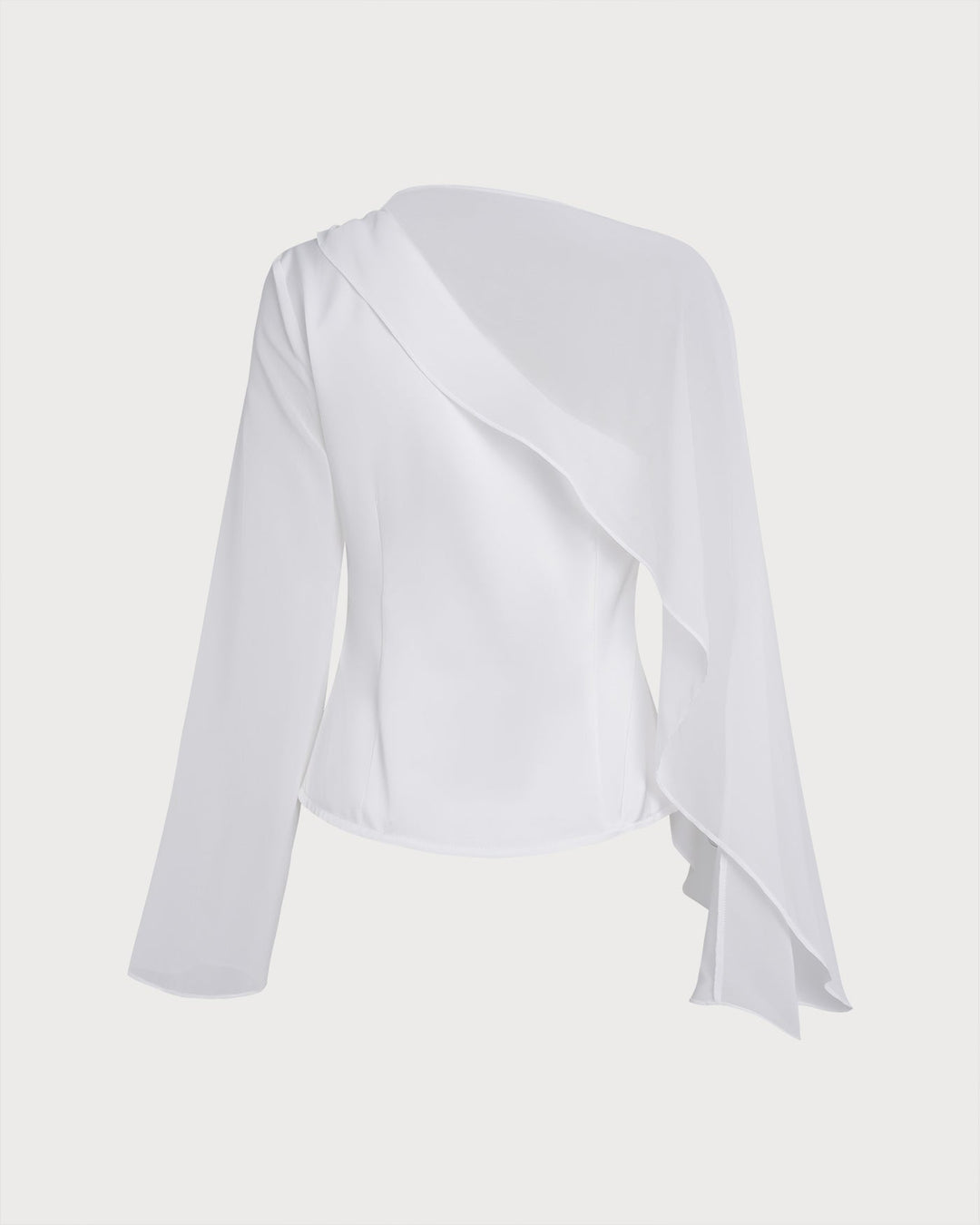 White One Shoulder Tee